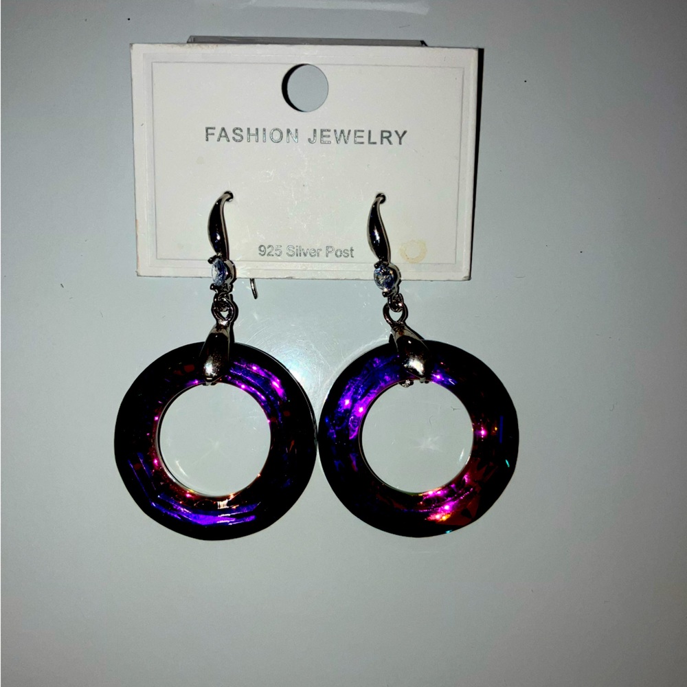 Austrian Crystal Hoop Earrings